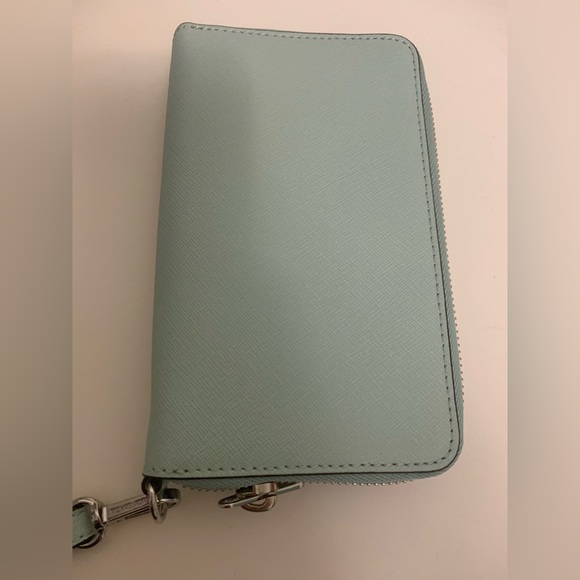 MICHAEL MICHAEL KORS Leather Smartphone Wallet Wristlet -Mint Green-NWT - Picture 2 of 13